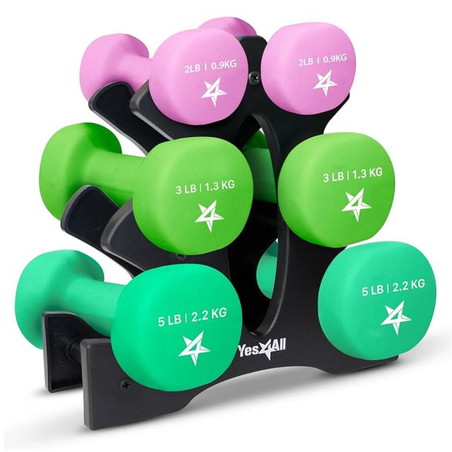 yes4all 2-3-5 lbs pair, neoprene coated dumbbell sets